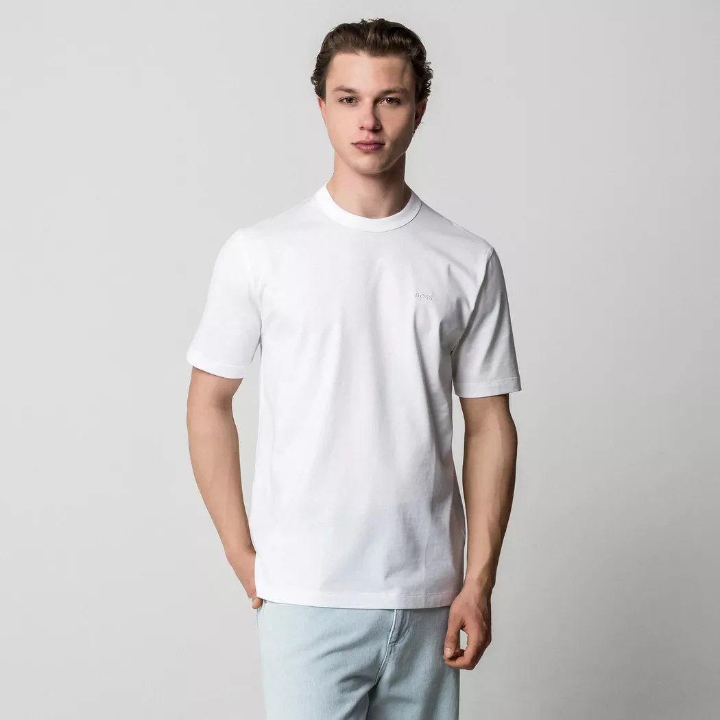 Boss T-shirt à Manches Courtes Thompson 10241525 White XL Homme