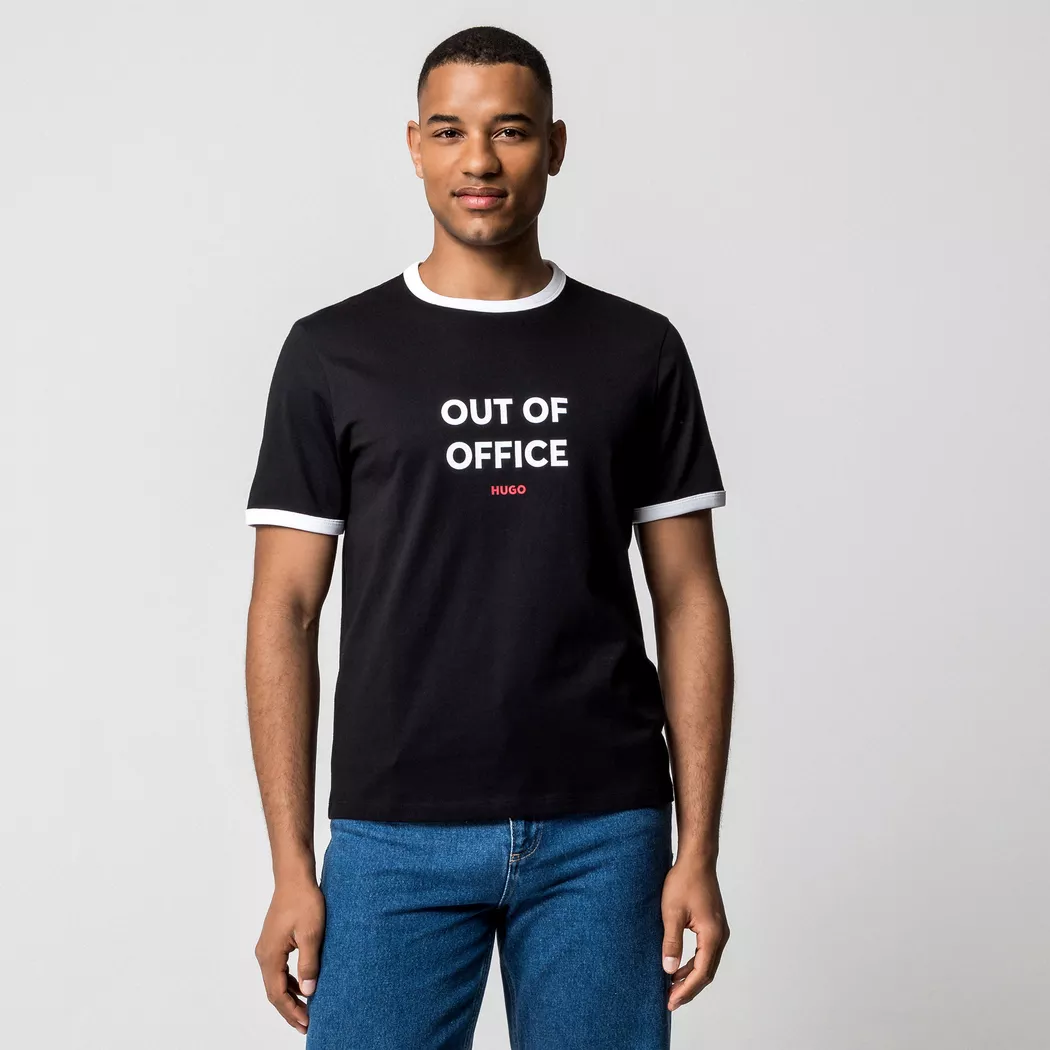 Hugo T-shirt à Manches Courtes Dapolino 10248326 01 Black L Homme 6