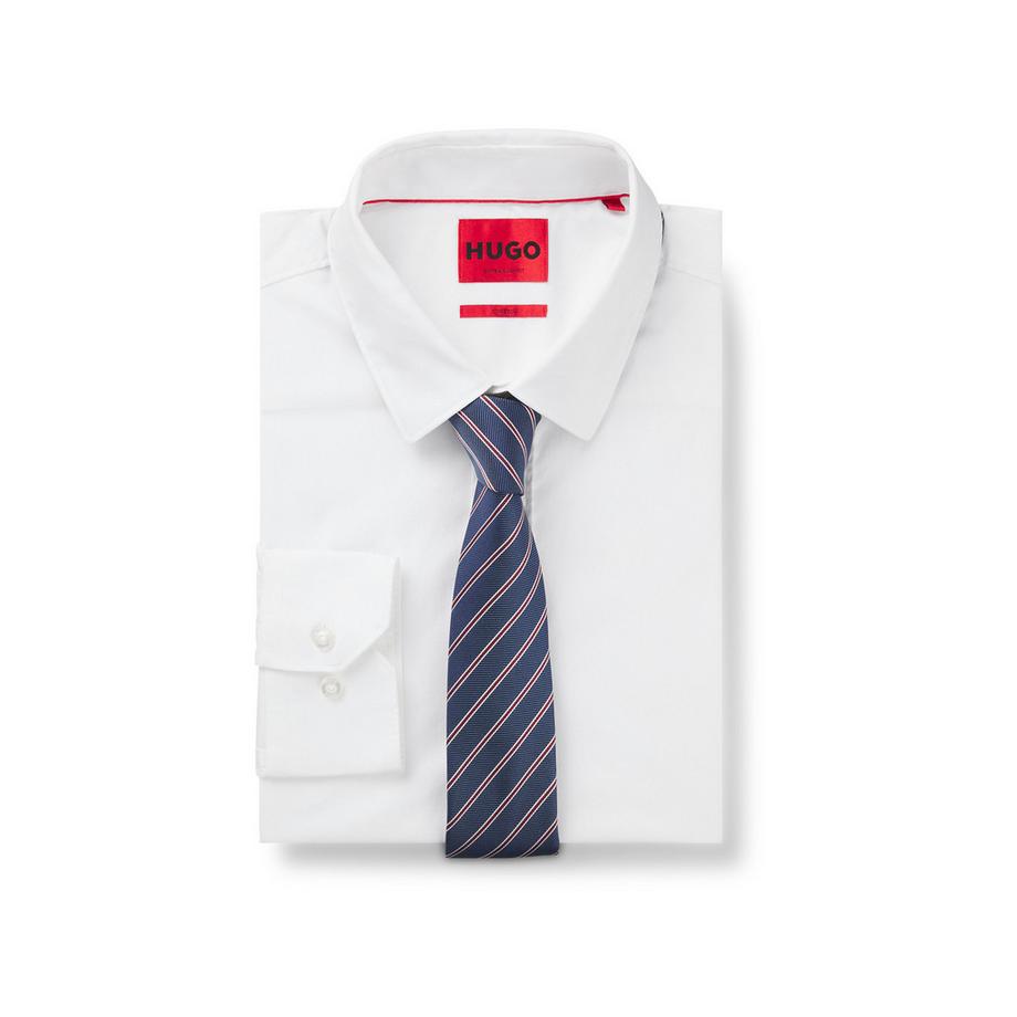 HUGO Cravate Rayée Jacquard  