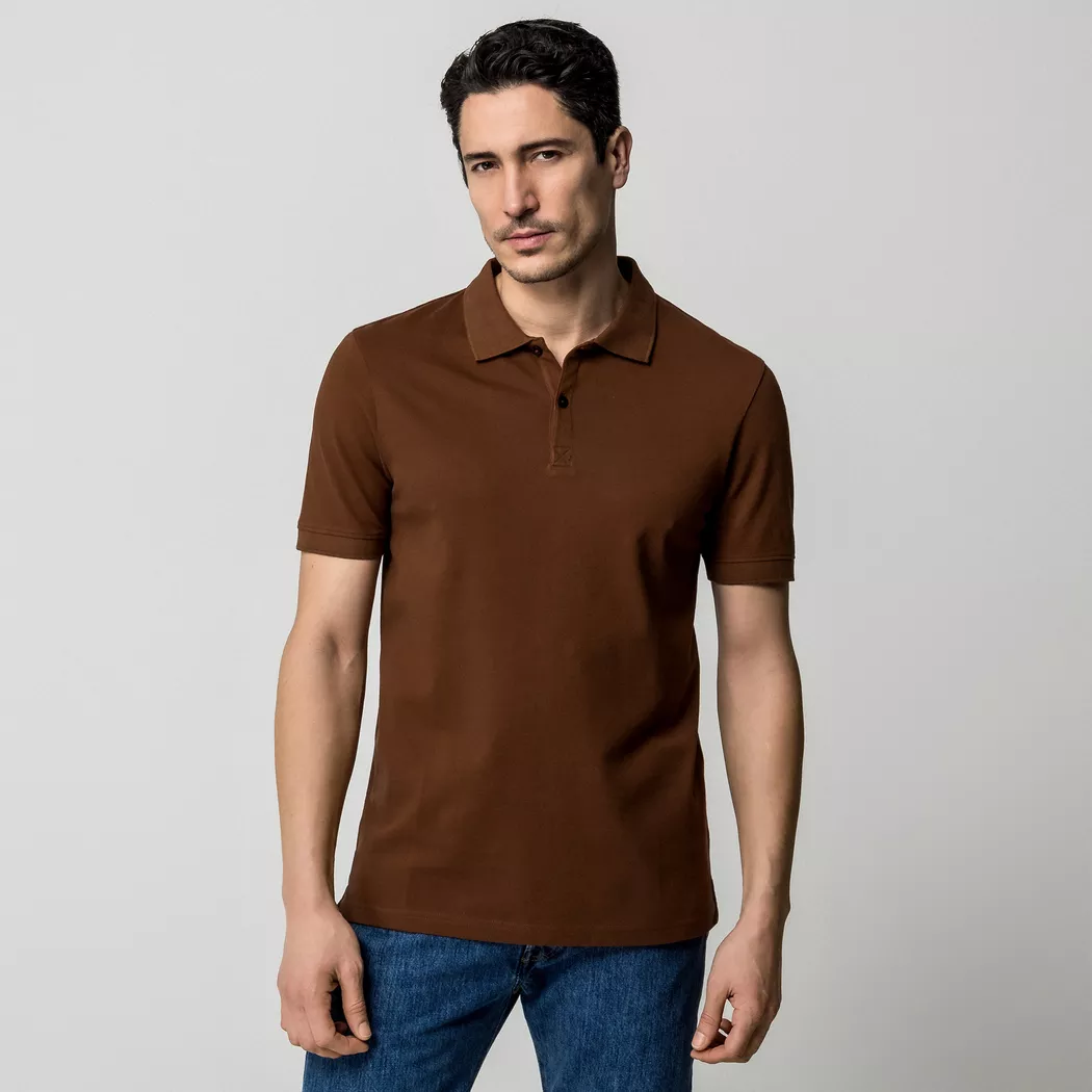 Manor Man - Polo Shirt, für Herren, Cognac, Größe XL
