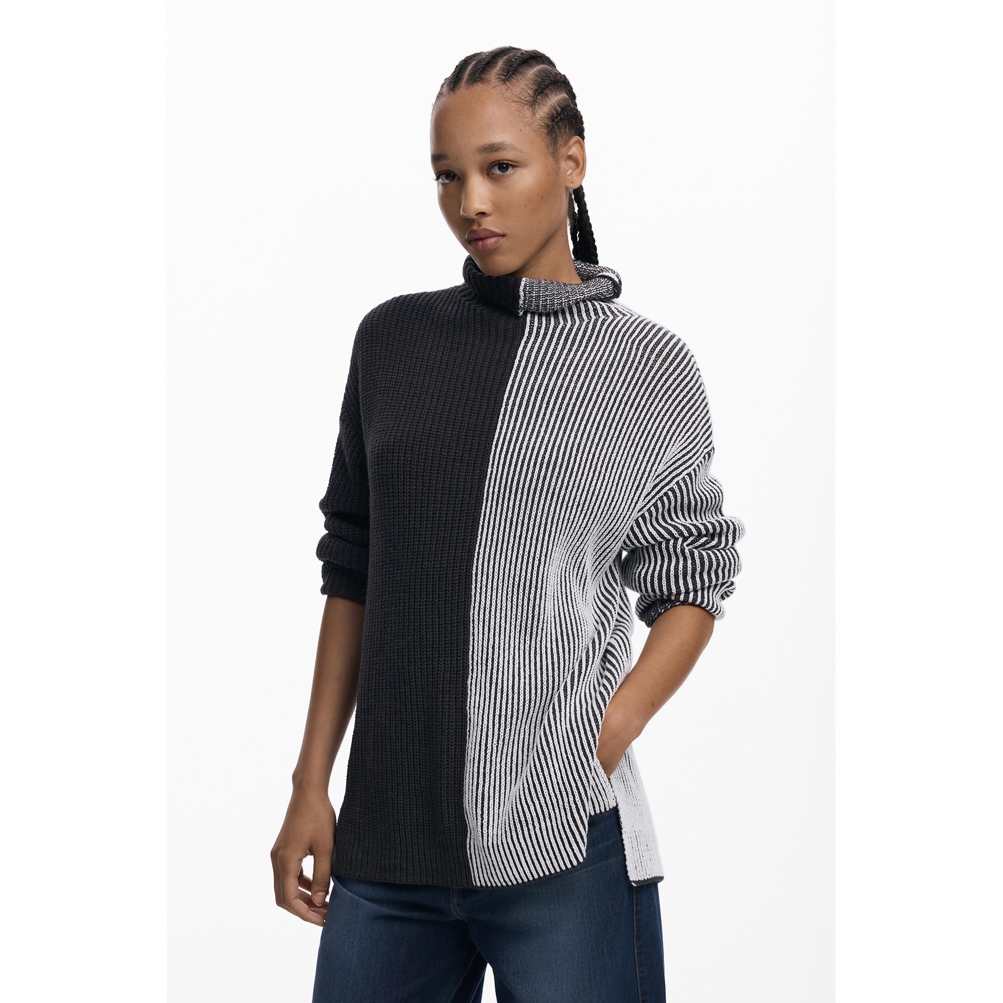 Desigual Color Block Gestreifter Pullover  