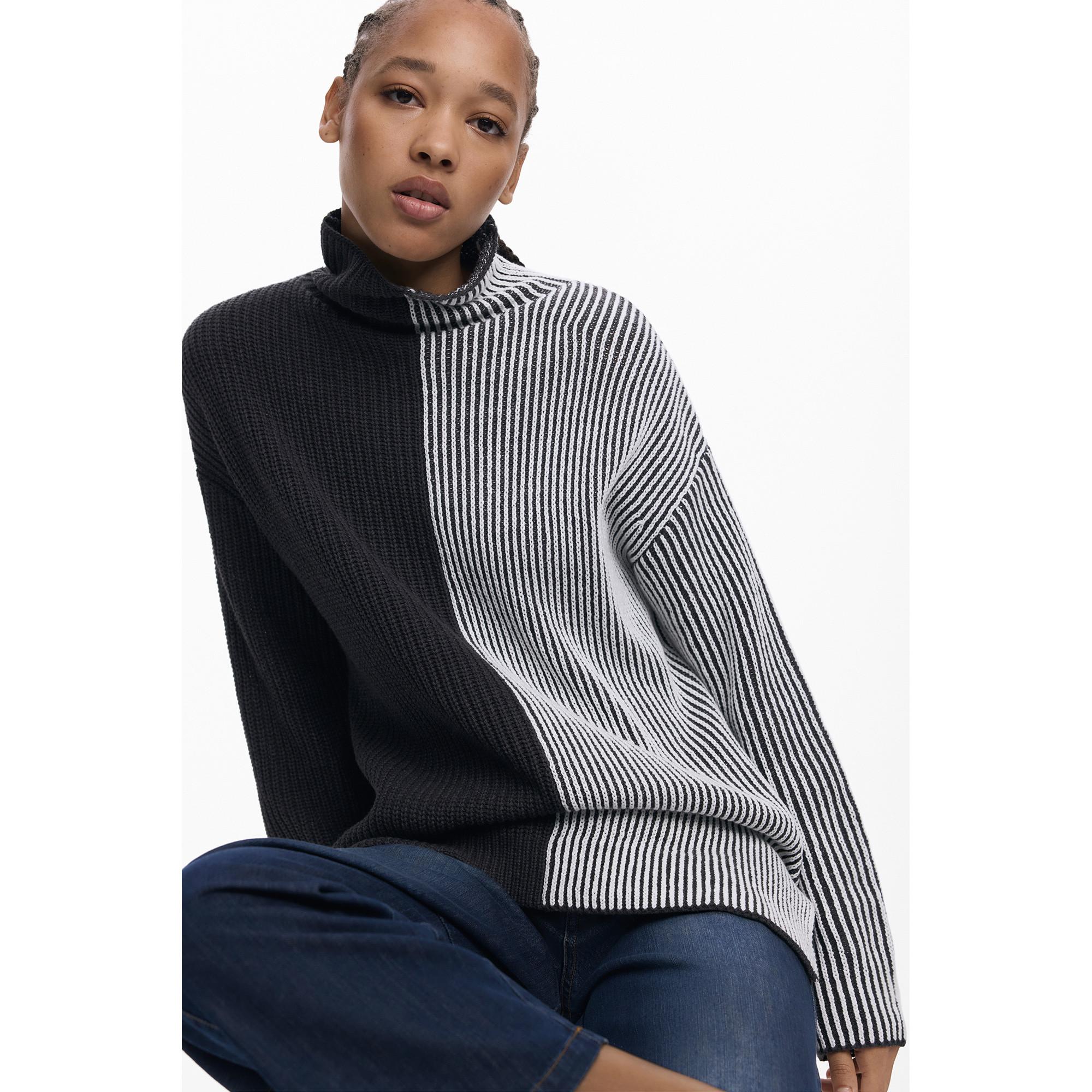 Desigual Color Block Gestreifter Pullover  