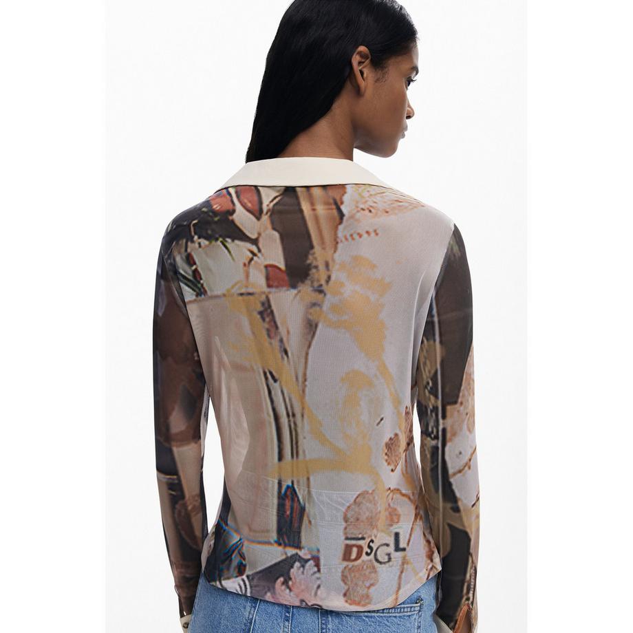Desigual Langarm bedruckte Bluse  