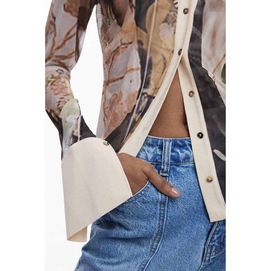 Desigual Langarm bedruckte Bluse  