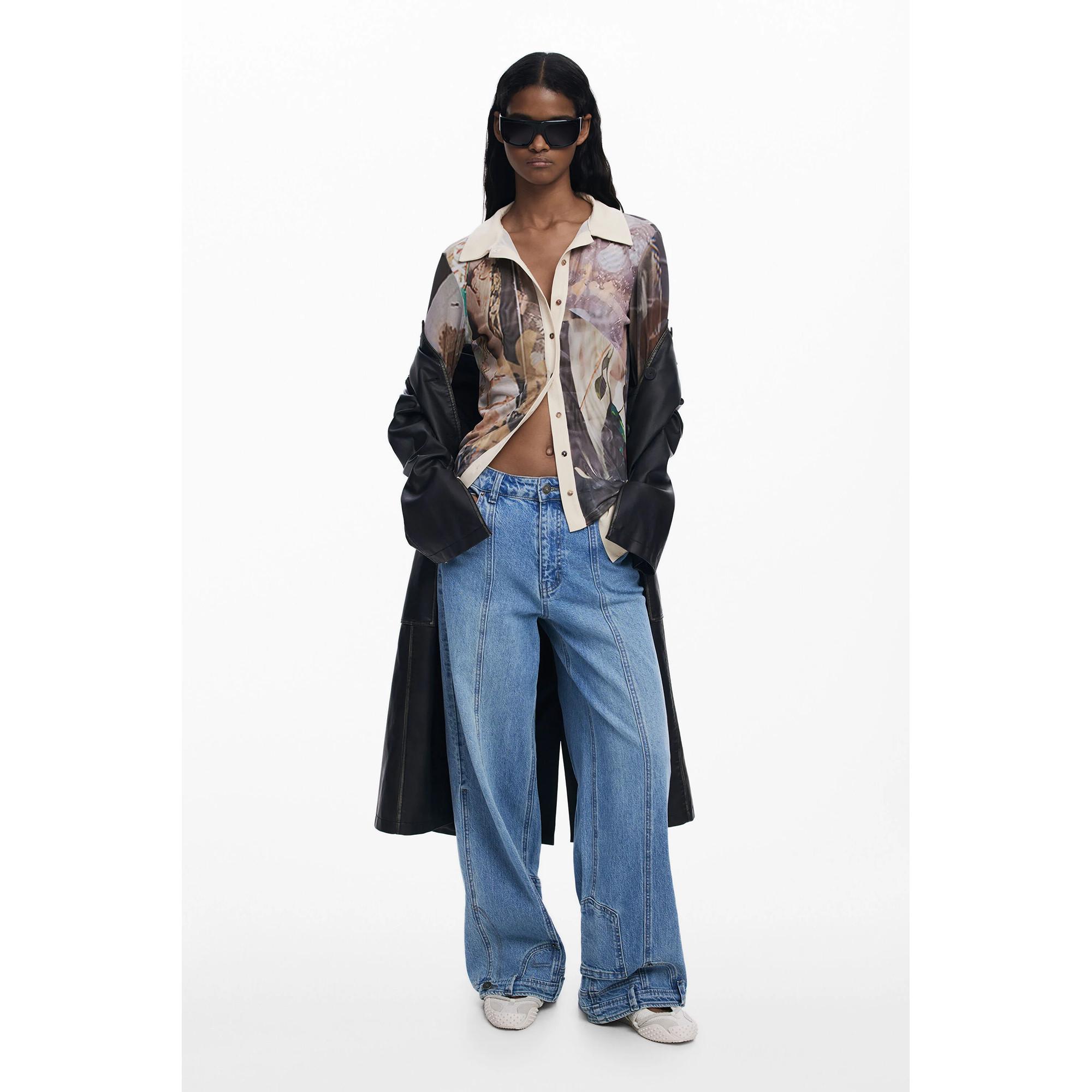 Desigual Langarm bedruckte Bluse  