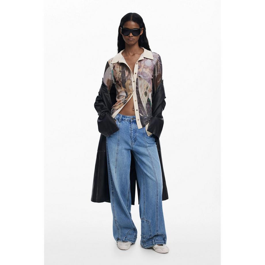 Desigual Langarm bedruckte Bluse  