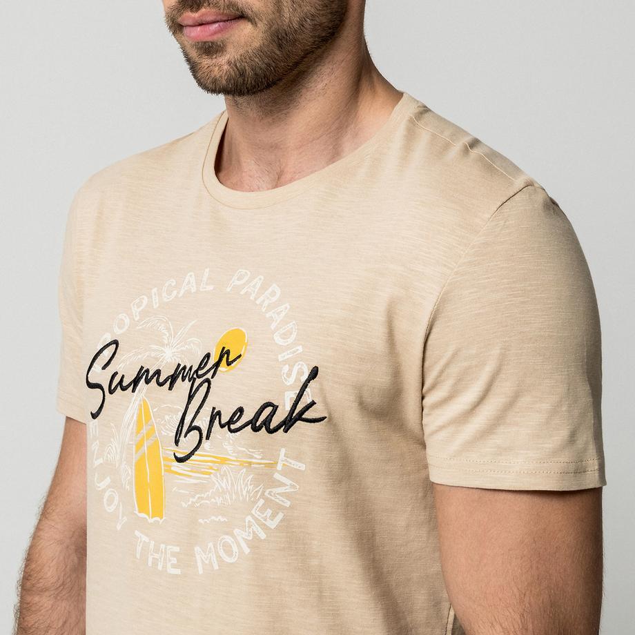 Manor Man T-shirt a maniche corte girocollo con stampa  