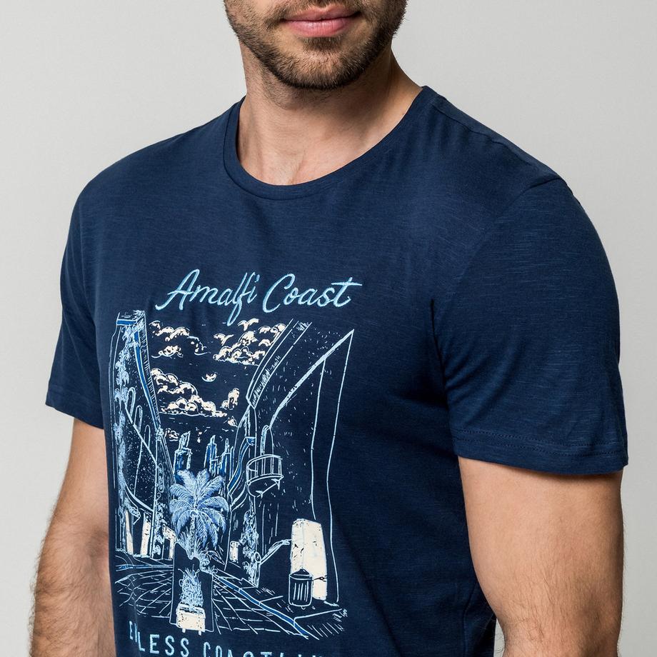 Manor Man T-shirt imprimé graphique Amalfi Coast  