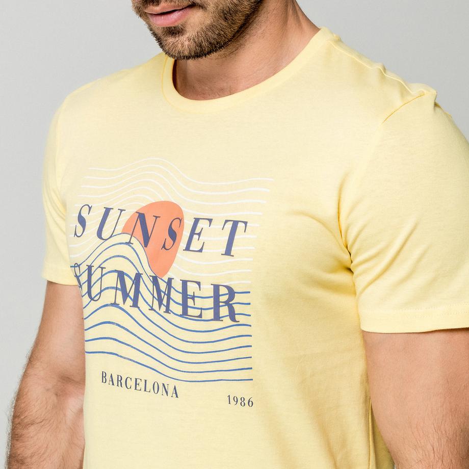 Manor Man T-shirt con stampa grafica Sunset Summer  