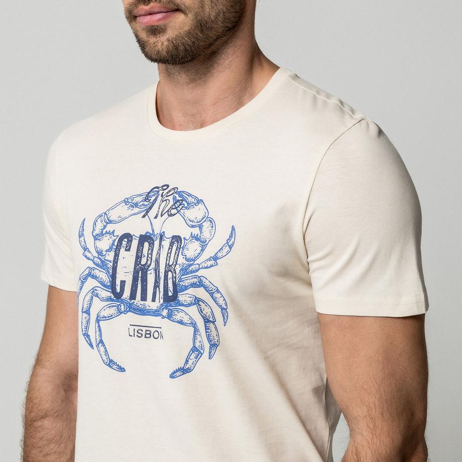 Manor Man T-shirt imprimé crabe manches courtes  