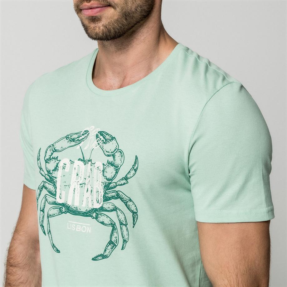 Manor Man T-Shirt mit Krabbendruck Kurzarm  