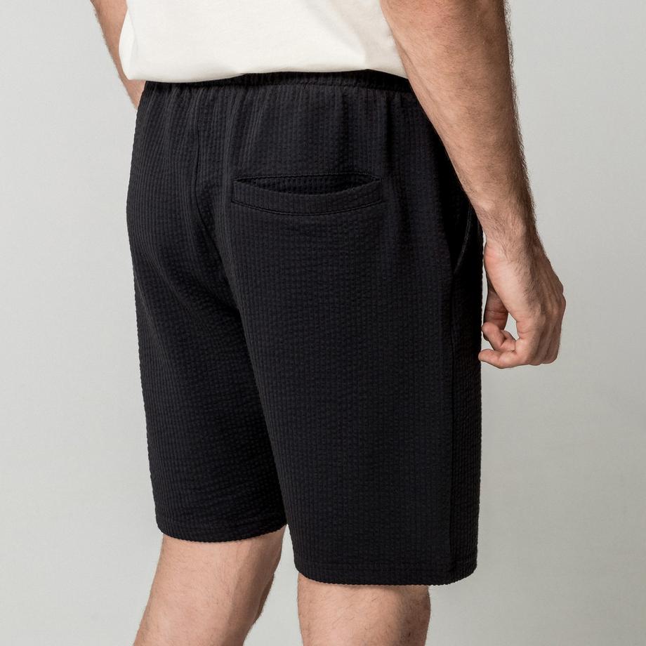 Manor Man Short Texturé à Cordon de Serrage  