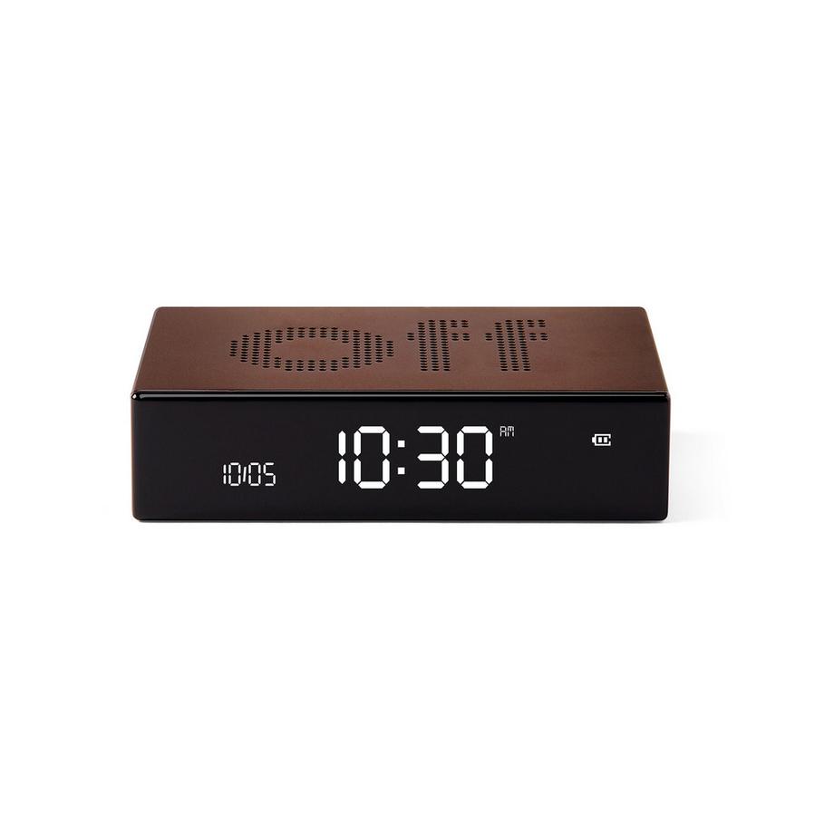 LEXON Alarm Clock Alu, LCD-Screen LR152BZ   Flip Premium  Réveil numérique 