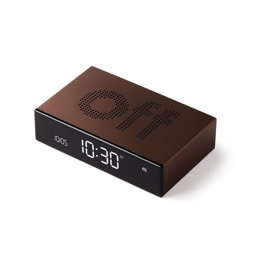 LEXON Alarm Clock Alu, LCD-Screen LR152BZ   Flip Premium  Réveil numérique 