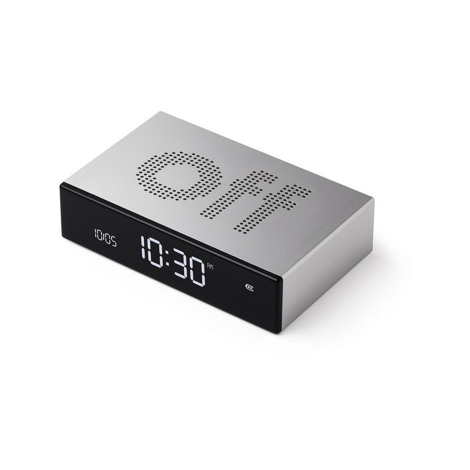 LEXON Alarm Clock Alu, LCD-Screen LR152A    Flip Premium  Réveil numérique 