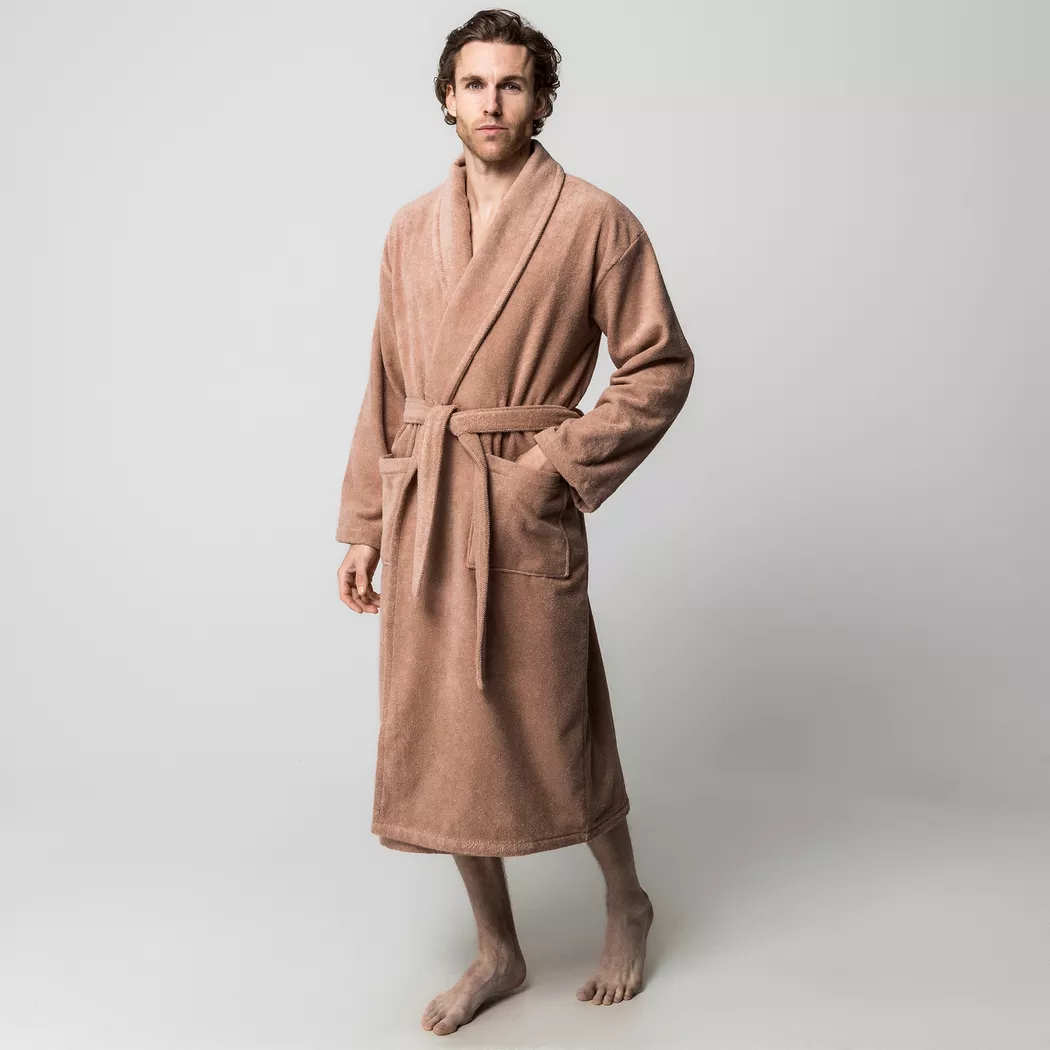Manor - Bademantel, unisex, für Damen, Taupe, Größe L/XL