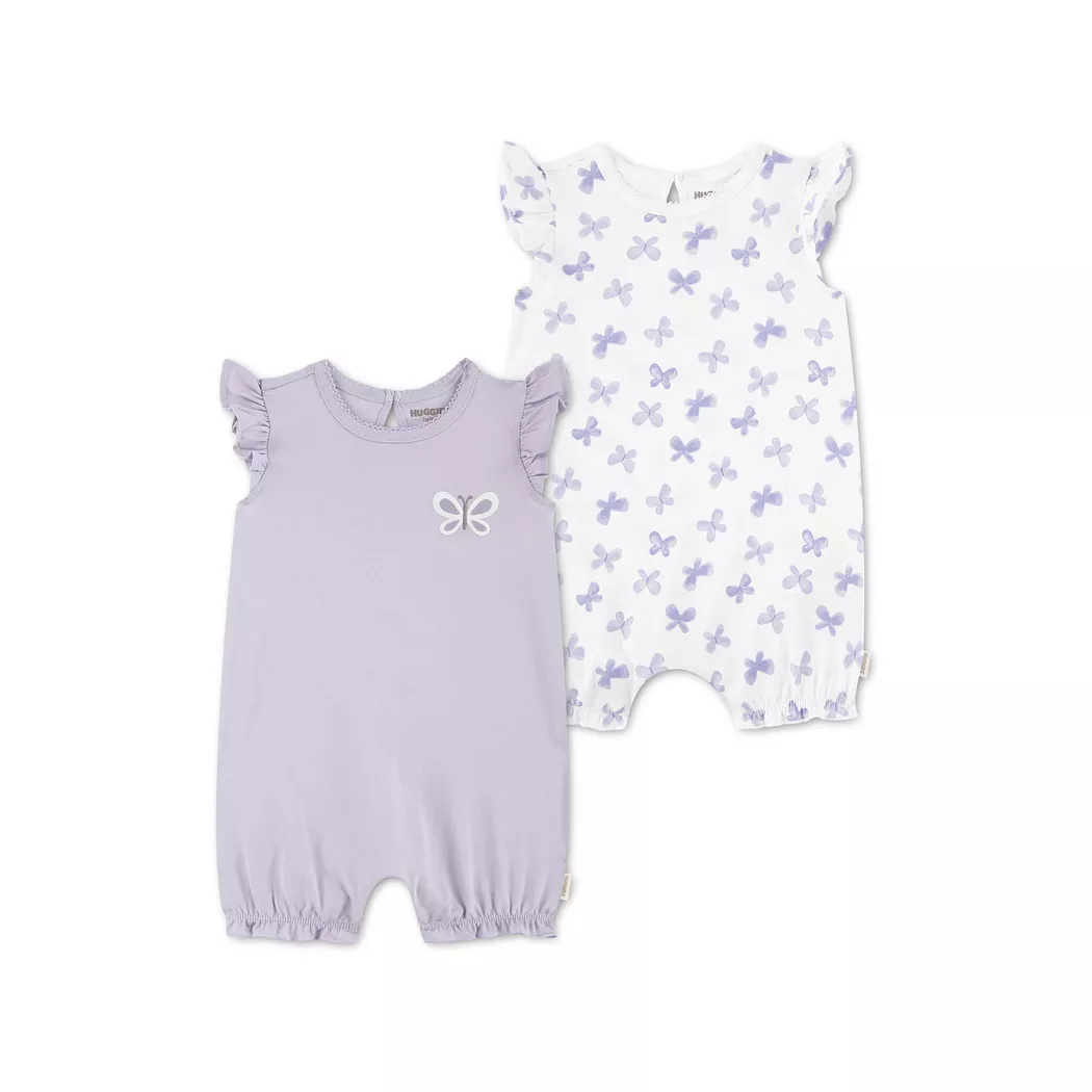 HUGGIES - Pyjama-Set, 2er-Pack, 9M, Flieder