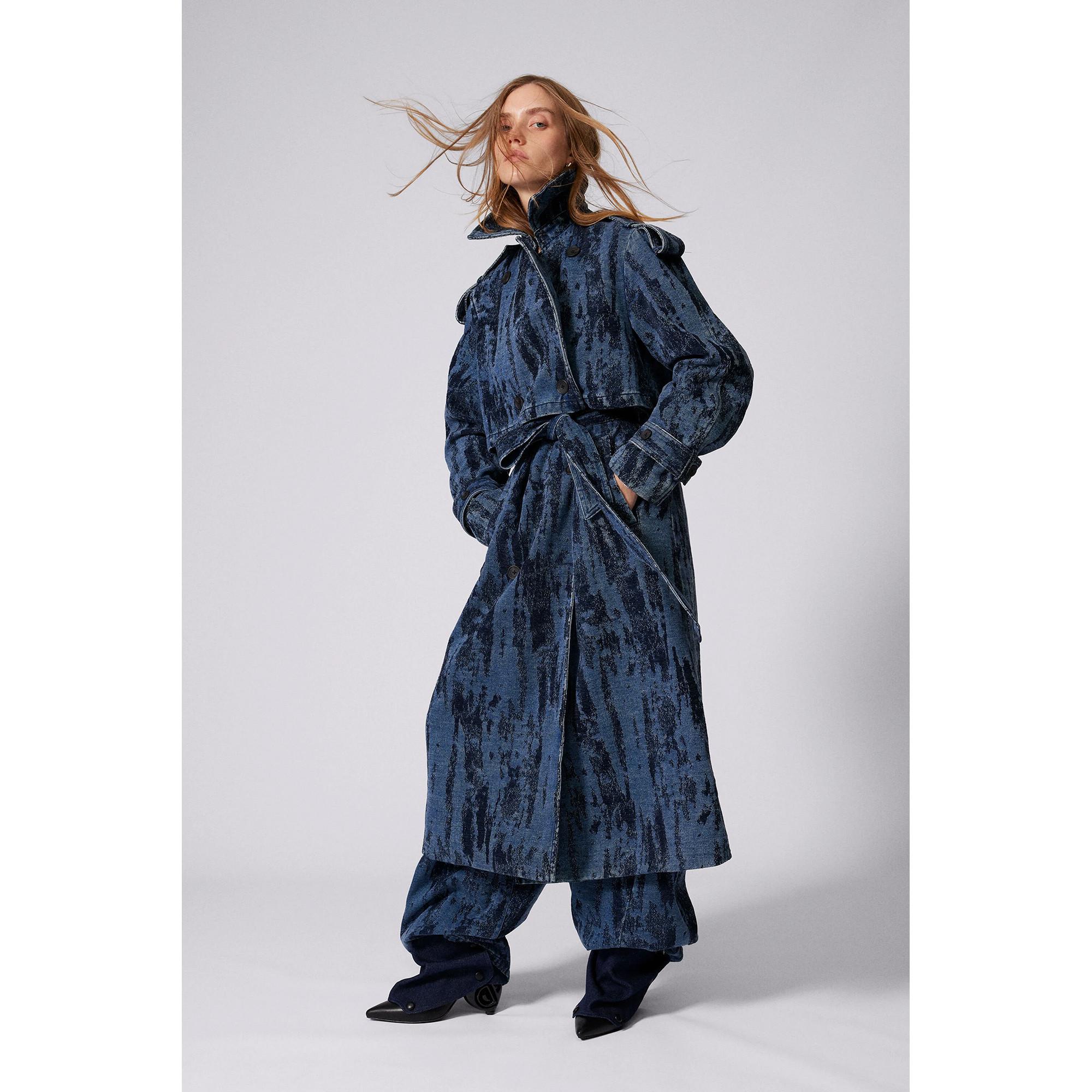 Desigual Denim Ombre Trench Doppiopetto  