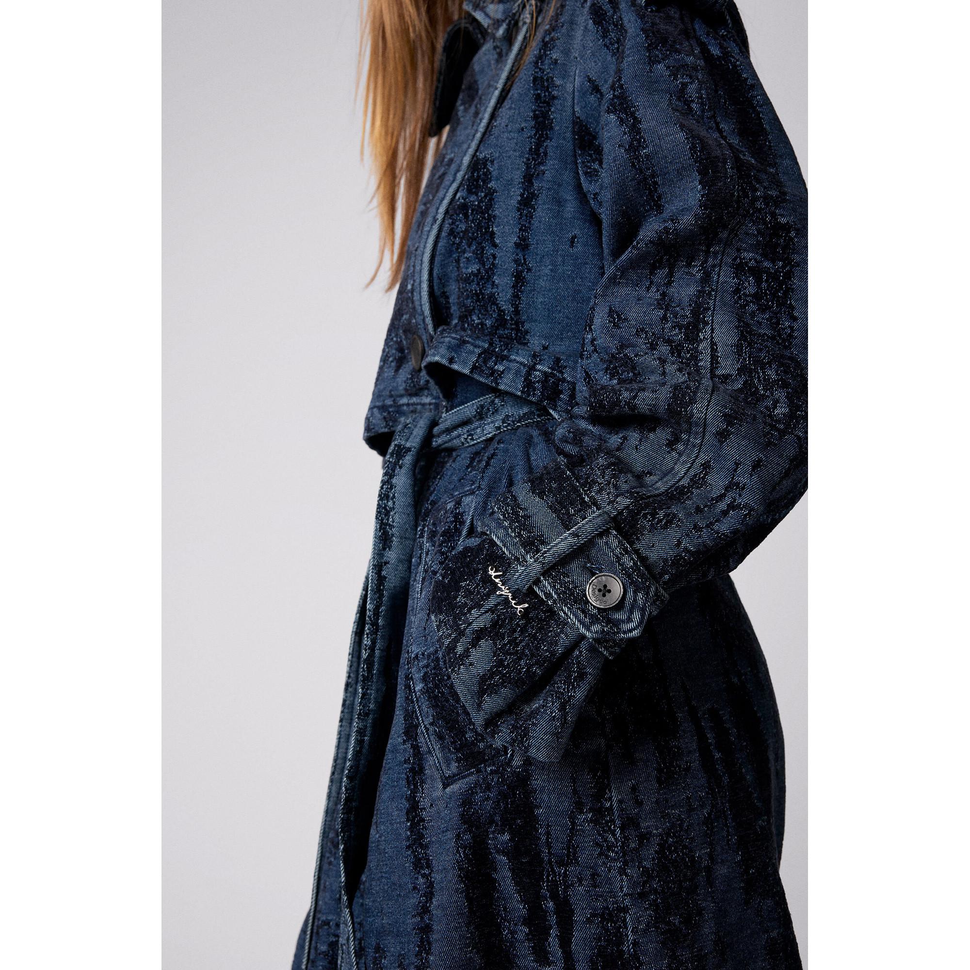 Desigual Denim Ombre Trench Doppiopetto  