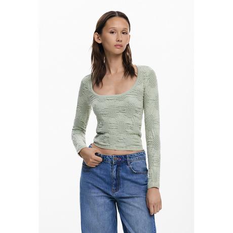 Desigual Texturierter Langarm Pullover  