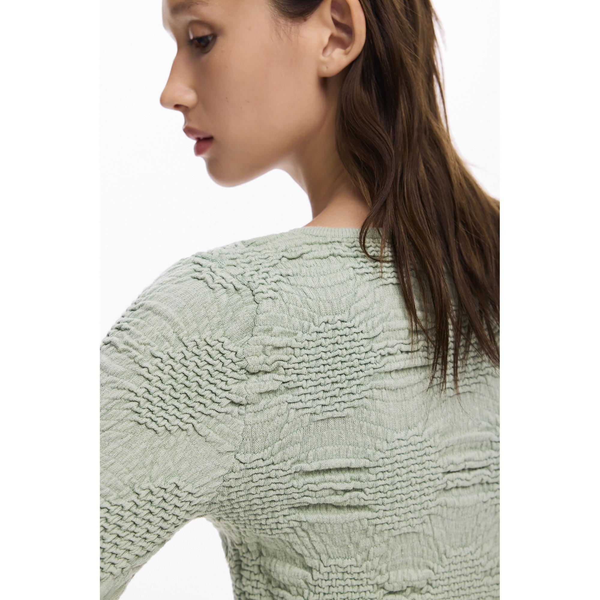 Desigual Texturierter Langarm Pullover  