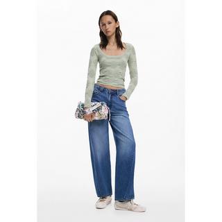 Desigual Texturierter Langarm Pullover  