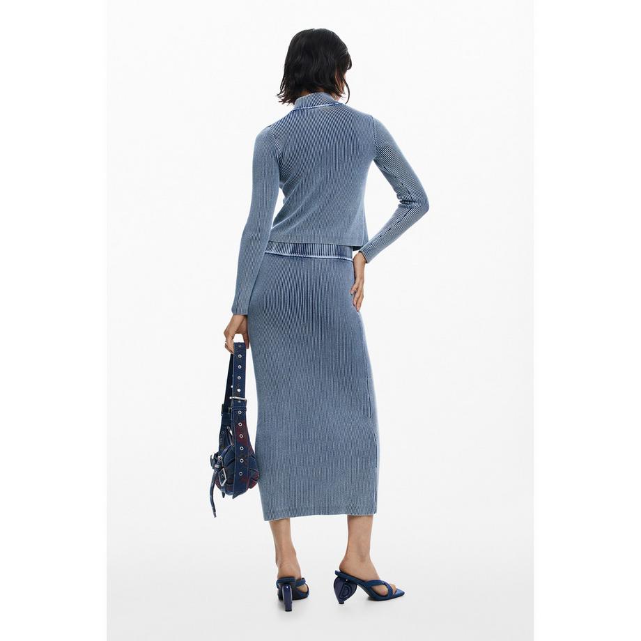 Desigual Gestreifter Full Zip Cardigan  