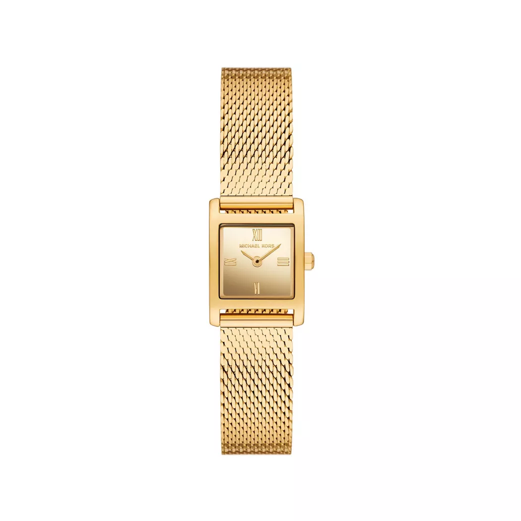 Quarzuhr MICHAEL KORS "GEORGIE", gelbgoldfarben, goldfarben, Armbanduhren, Damen, Quarzuhr, Armbanduhr, Damenuhr, Edelstahlarmband, analog
