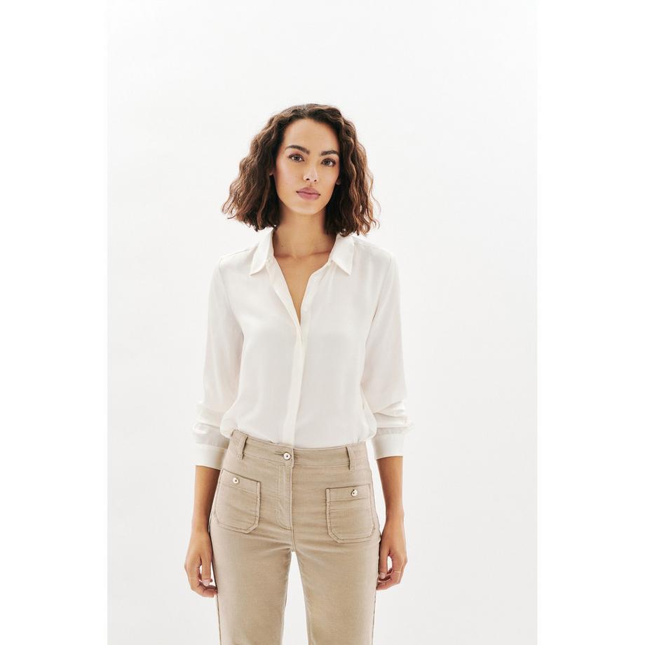 Caroll Pantalon en velours côtelé à jambes évasées  