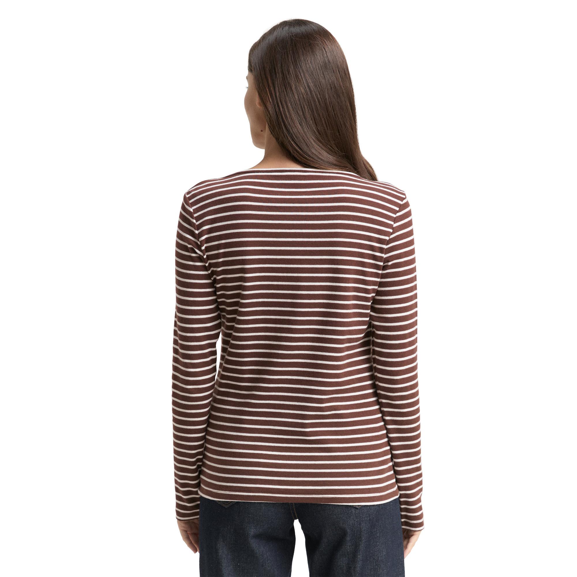 TOM TAILOR Gestreiftes Langarmshirt Regular Fit  