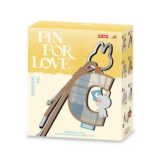 Popmart Beauty Labubu The Monsters "Pin for love" A-M Letter Pendant-Series, Überraschungspack  