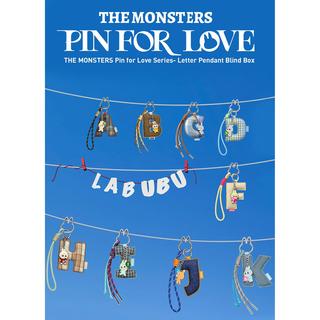 Popmart Beauty Labubu The Monsters "Pin for love" N-Z Letter Pendant-Series, paquet surprise   