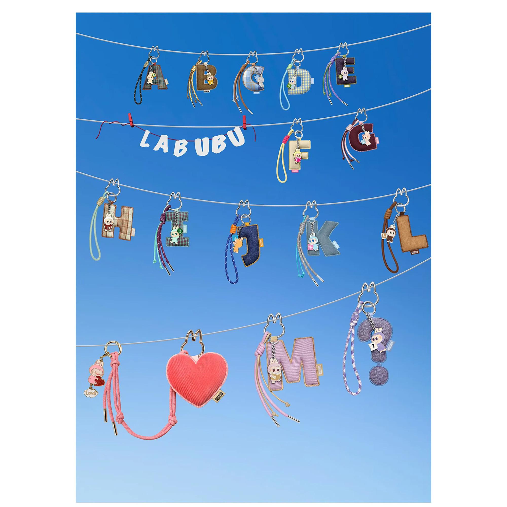 Popmart Beauty Labubu The Monsters "Pin for love" N-Z Letter Pendant-Series, paquet surprise   