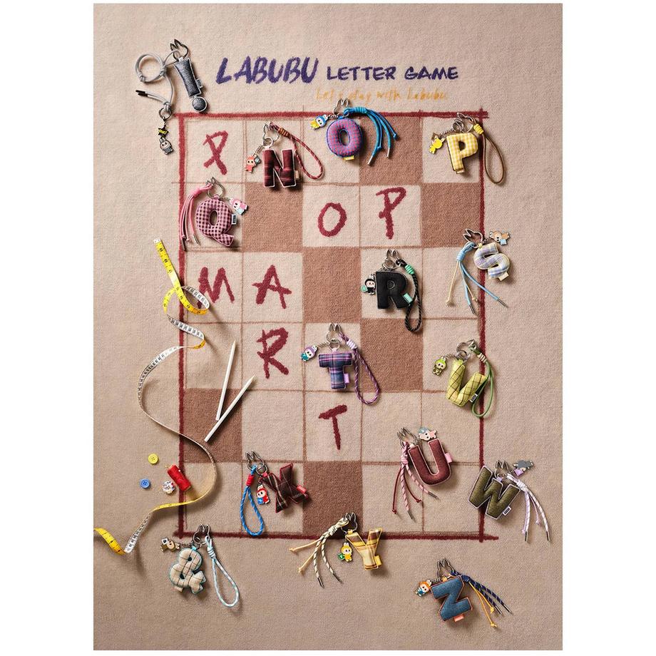 Popmart Beauty Labubu The Monsters "Pin for love" N-Z Letter Pendant-Series, Pacchetto sorpresa  