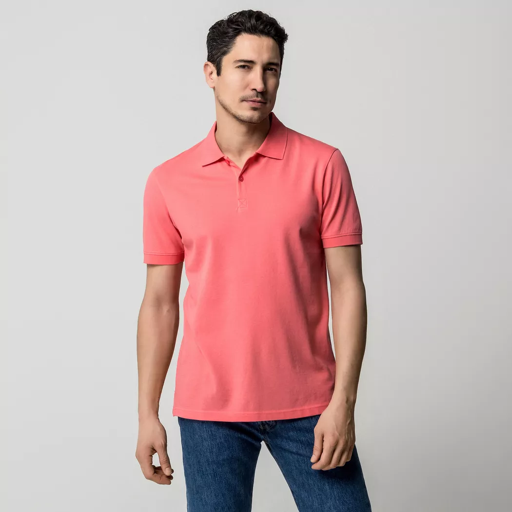 Manor Man - Polo Shirt, für Herren, Korall, Größe L