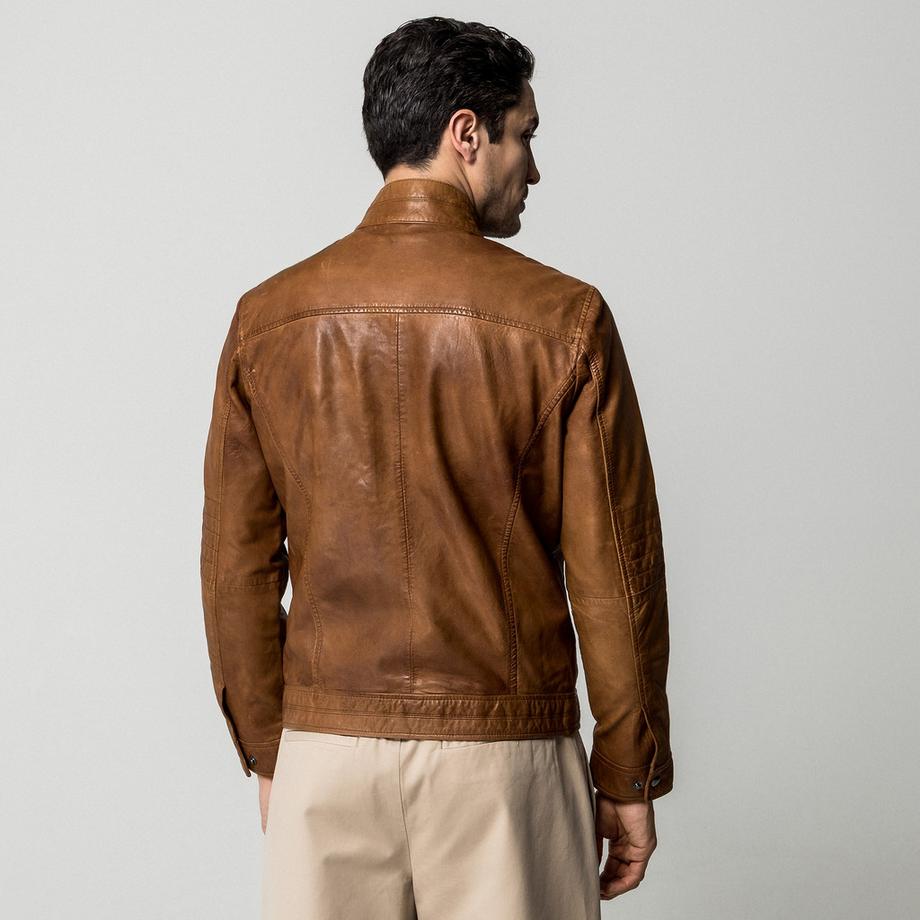 Manor Man Lederjacke Regular Fit  