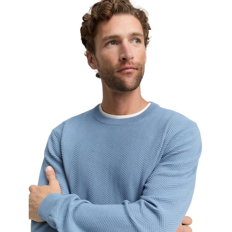 TOM TAILOR Maglione Regular Fit Spina di Pesce  