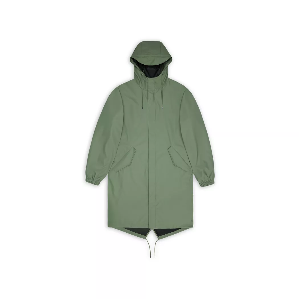 RAINS Parka - Regenjacke hellgrün   M herren