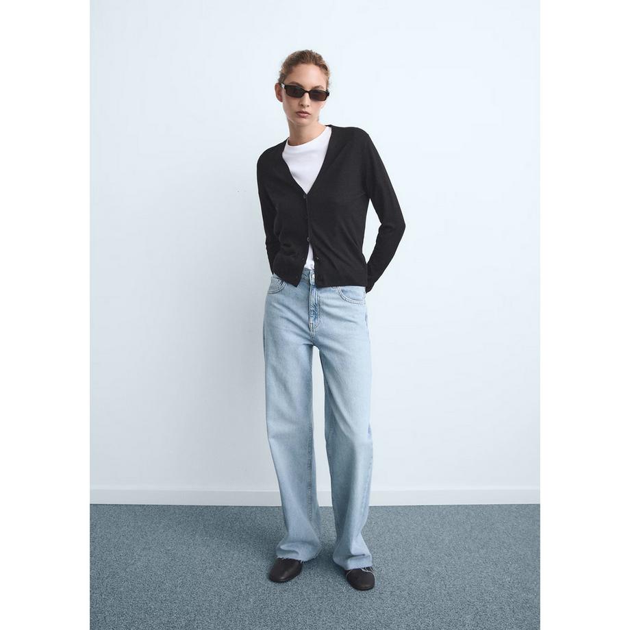 MANGO Danila High Waist Wide Leg Jeans  