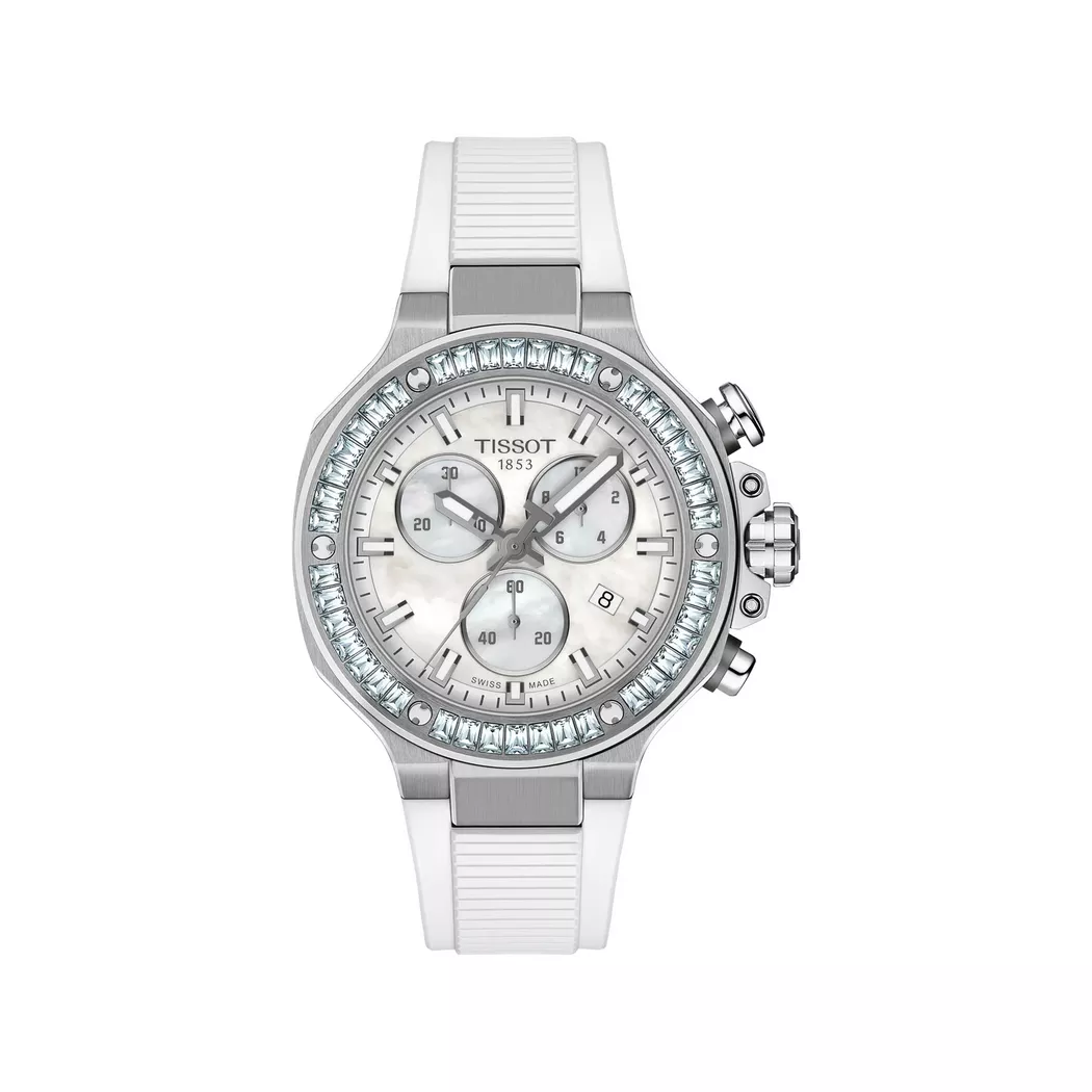 Tissot - Chronograph Uhr, T-Race, 38mm, Weiss