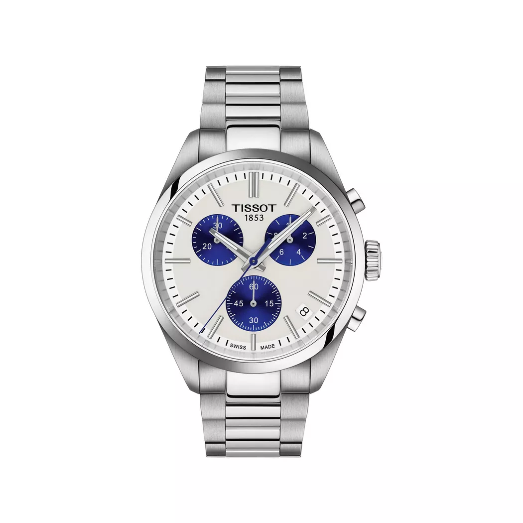 Tissot - Chronograph Uhr, Pr 100, 40mm, Silber