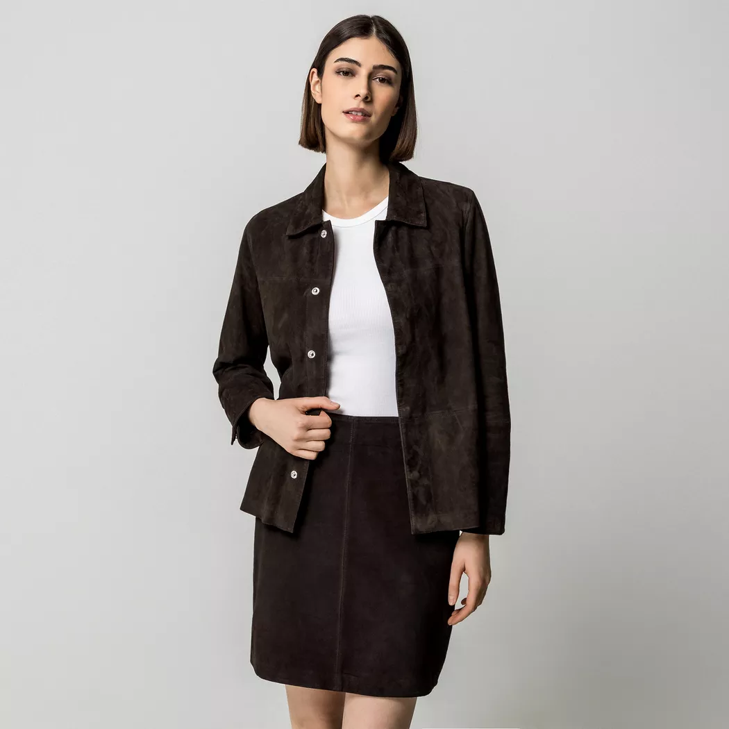 Manor Woman - Jacke, für Damen, Dunkelbraun, Größe 44