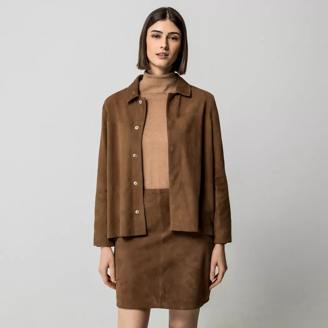 Manor Woman - Jacke, für Damen, Cognac, Größe 34
