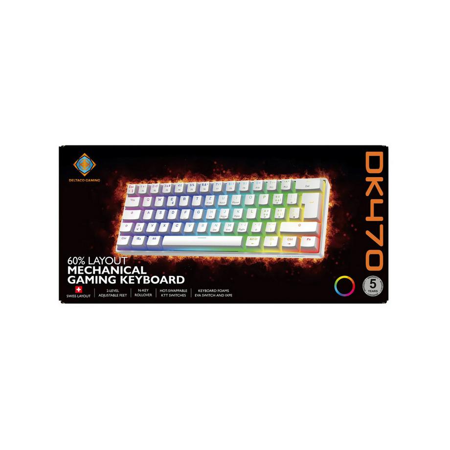 DELTACO Mechanical KB DK470  GAM-175-W Gaming-Tastatur 