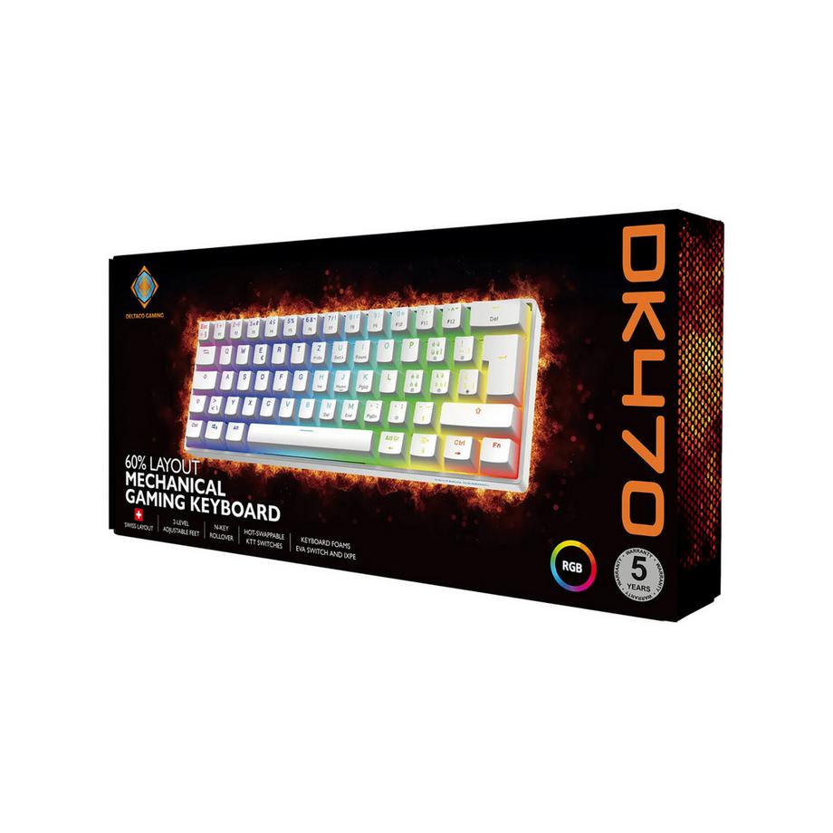 DELTACO Mechanical KB DK470  GAM-175-W Gaming-Tastatur 