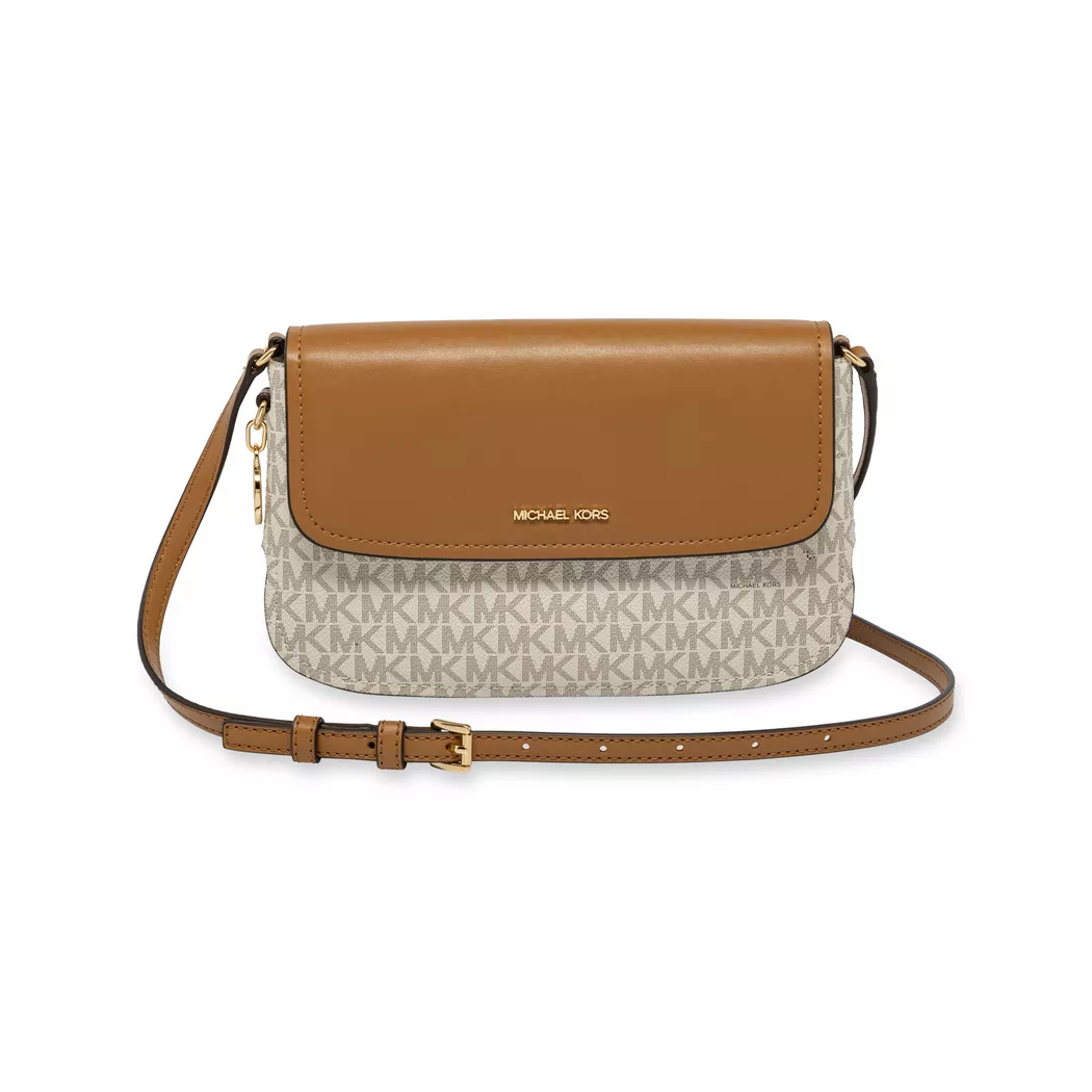 Michael Kors pour femme. 32R6G0XC1B Sac à bandoulière monogramme Vanilla (OSFA), Beige, Casuel, Polyuréthane