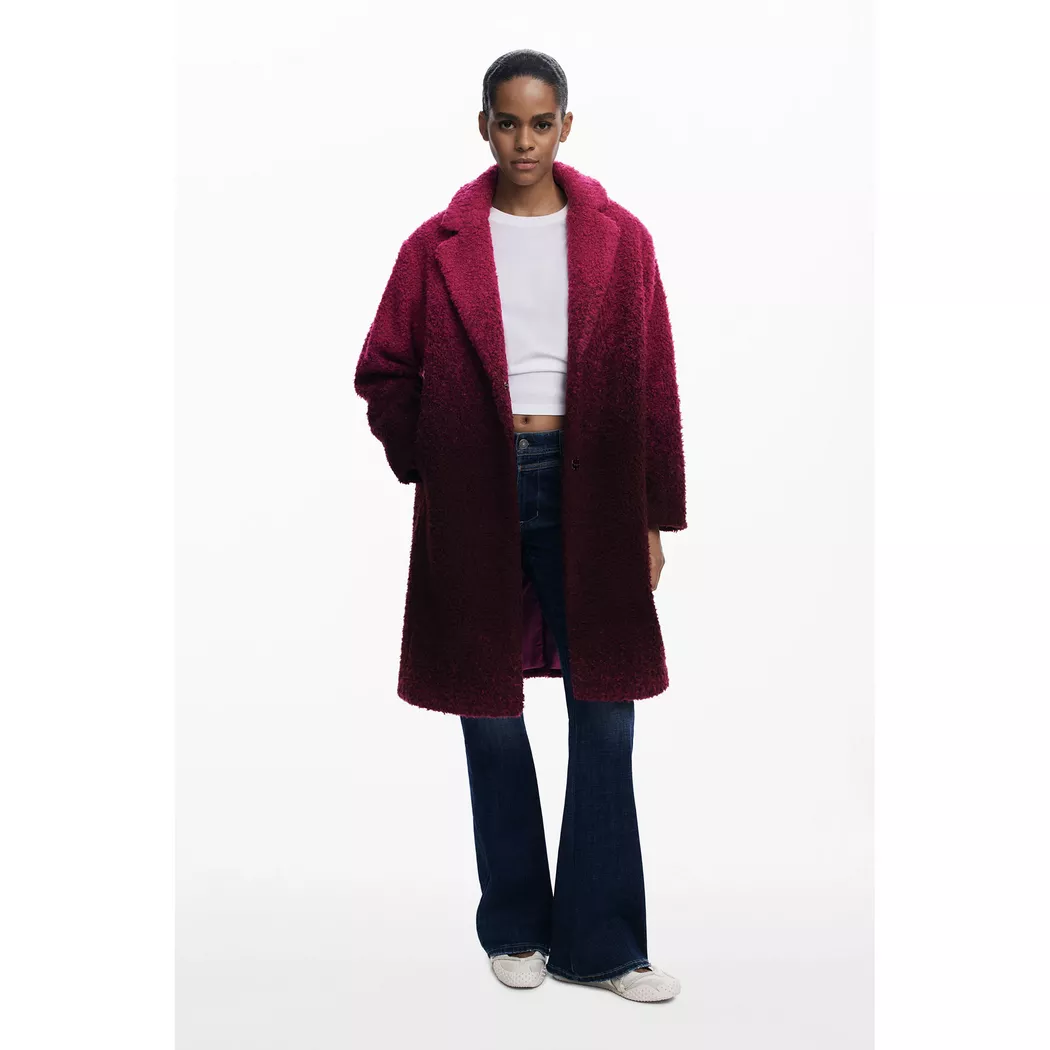 Desigual Manteau dégradé en bouclette RED L female