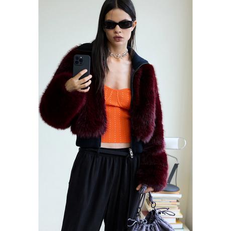 Desigual Kunstfell Bomberjacke  