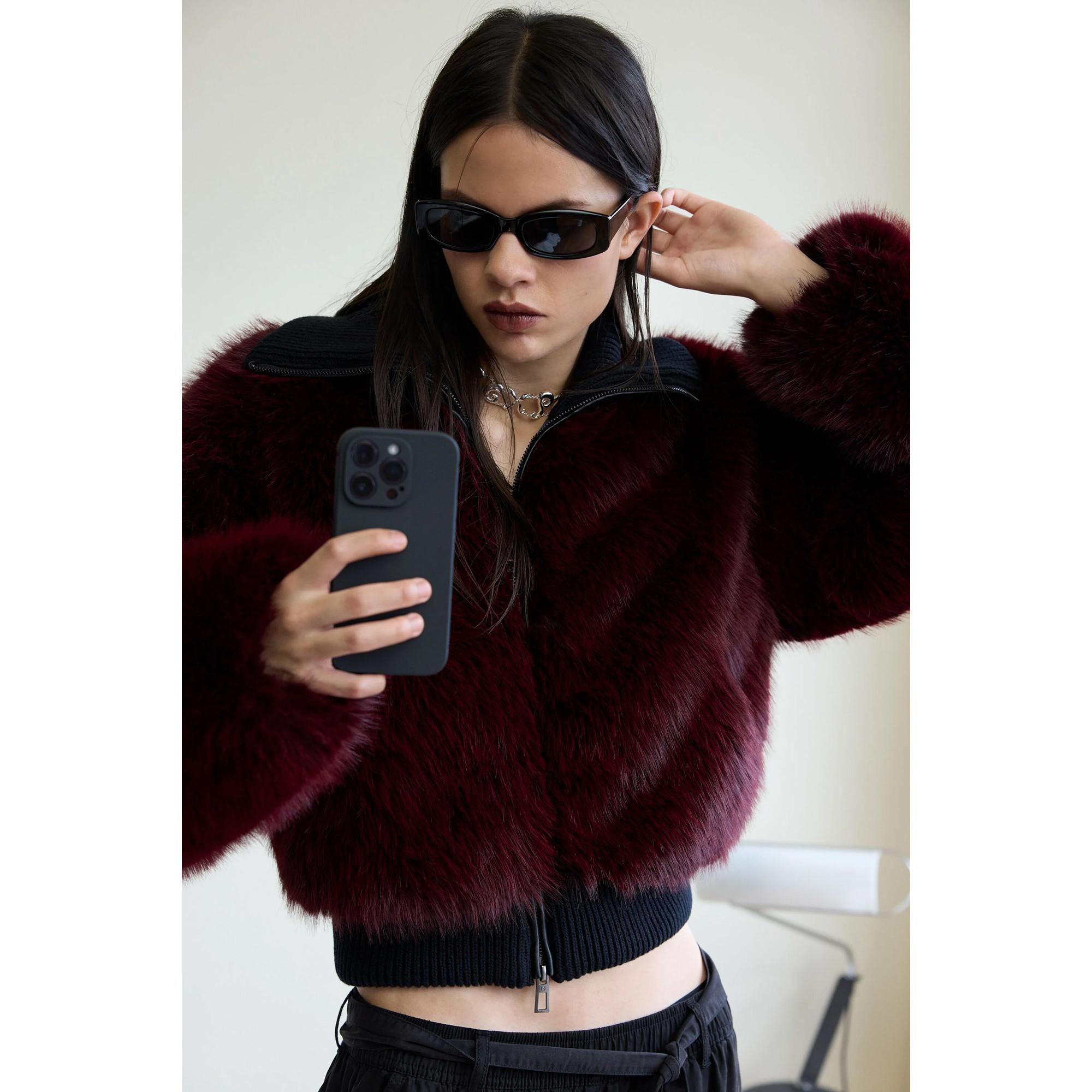 Desigual Kunstfell Bomberjacke  