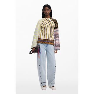 Desigual Gemusterter Langarm Pullover  